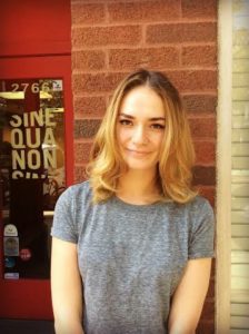 Sarah's blonde balyage is gorgeous! Created by Ava in Lincoln Park. 