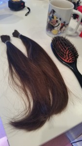 Beth donated 10 inches of hair! 