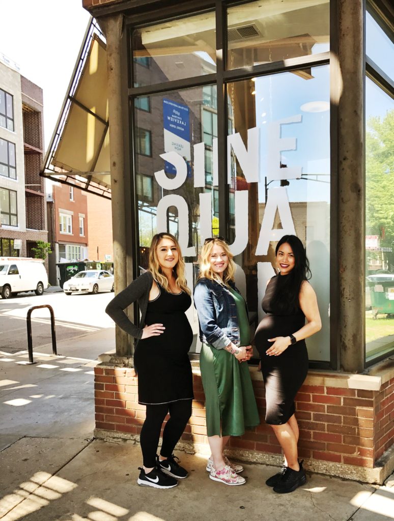 Hair Stylists Posing in Front of Sine Qua Non